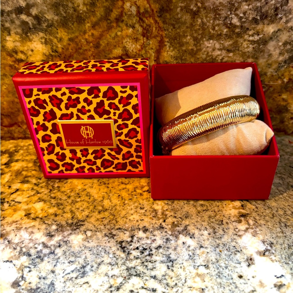 NEW House of Harlow 1960 thick gold bangle bracelet